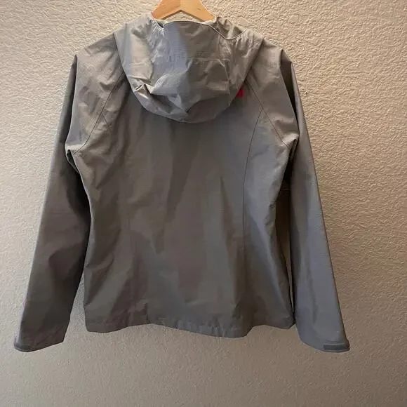 The North Face HyVent 2.5L Hooded Rain Windbreaker Jacket Gray Pink Women’s S - Picture 4 of 12